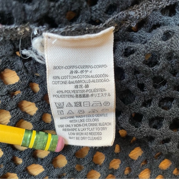 We The Free Black Open Weave Crochet Sweater Top - Picture 9 of 13